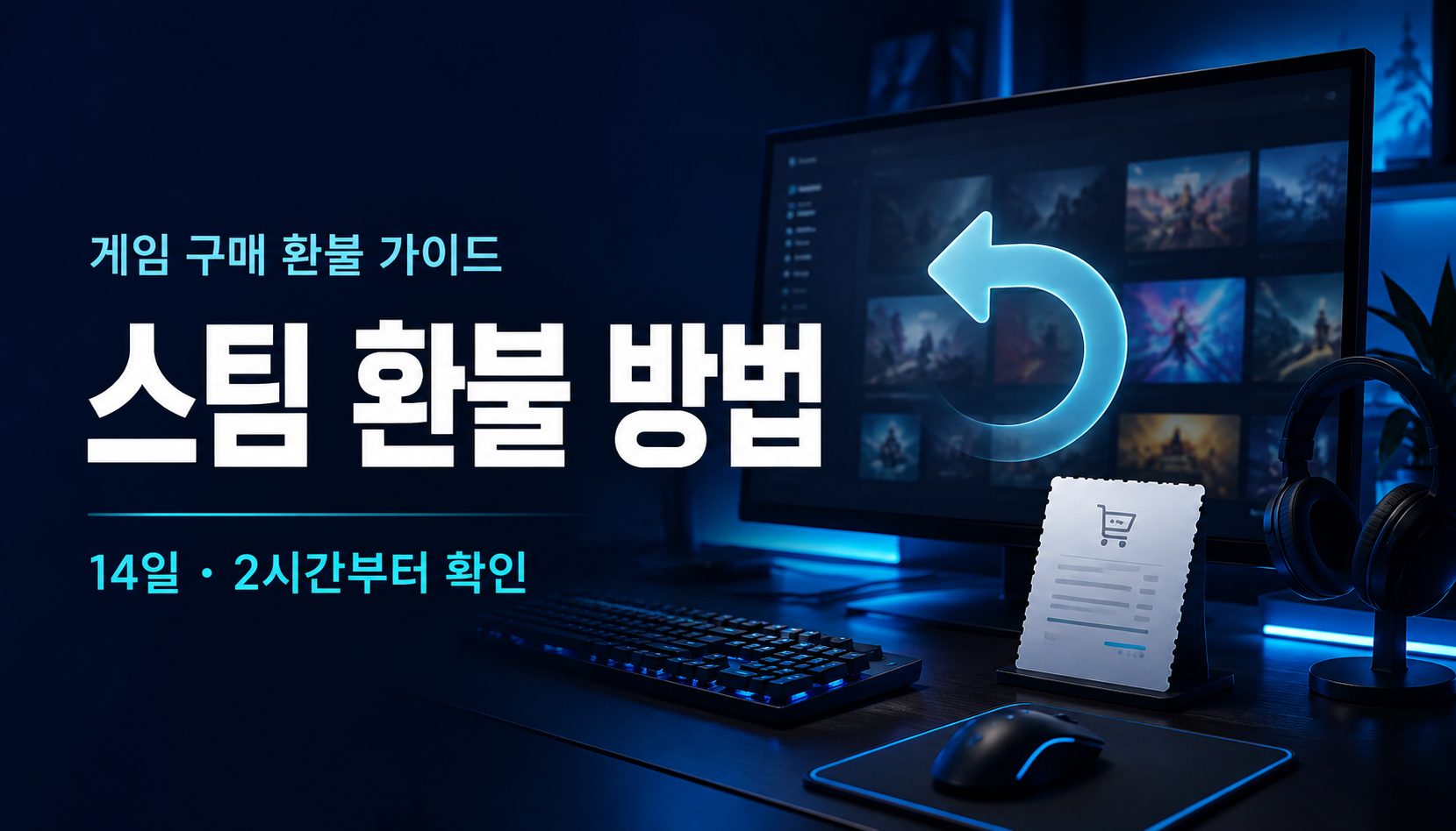 스팀 환불 방법|14일·2시간·DLC·선물·입금 지연까지